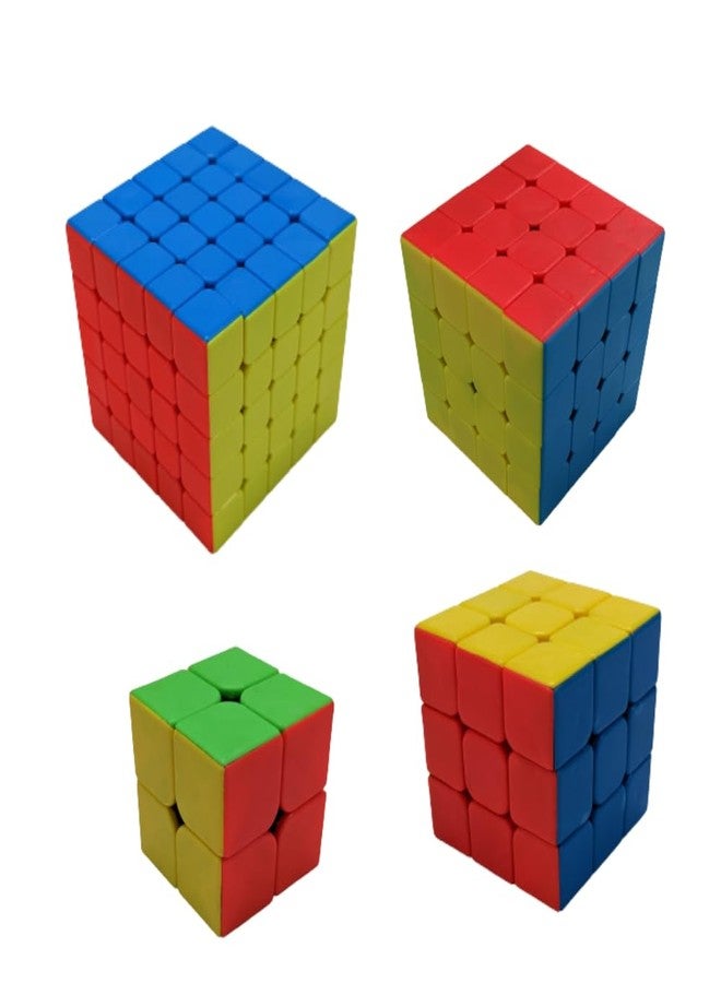 مجموعة مكعبات سيجنال مارت المكونة من 2x2 و 3x3 و 4x4 و 5x5 مكعب السرعة السحري بدون ملصقات (مجموعة من 4 قطع) - Image 1